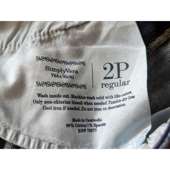 Simply Vera Vera Wang Boot Jeans  Sz 2P - Picture 9 of 14